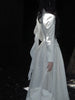Taiwanese Drama Elegant Suede Waist-Tie Flowy Dress