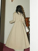 Exquisite and Chic Mid-Length Coat: A Timeless Vintage Piece Flattering Silhouette Delicate Gold Buttons and an Air of Refined Sophistication