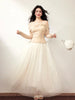 Flowy Mesh Elegant Escaped Princess Gentle Draping Half Skirt