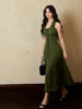 Scarlett Double Collar Waist-Tie Suit Elegant Simple Dress