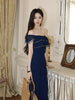Old-school chic beauty super flattering ultra-elegant and stunningly date-night dress