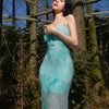 Yunxiao Fuguang Skirt Summer Mint Green Island Resort Style Mermaid Fit Halter Dress