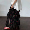 Women's Elegant Floral Pleated Skirt