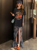 Plus Size Spring Summer Fashionable New-Style Printed Two-Piece Set Fits 331 lb