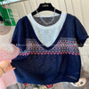 Plus Size Summer New-Style Knitted Short-Sleeve Relaxed Fit Sweater Fits 88-331 lb