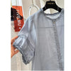 Plus Size Women's Summer French-Style Elegant Casual Short-Sleeve Relaxed Fit Shirt Fits 331 lb