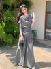 Plus Size Women's Summer New-Style Two-Piece Set Fits 331 lb