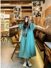 Plus Size Women's Summer French-Style New-Style Vintage Puff-Sleeve Relaxed Fit Dress Fits 331 lb