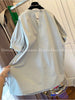 Plus Size Women's Summer French-Style New-Style Short-Sleeve Puff-Sleeve Relaxed Fit Shirt Fits 331 lb