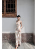 Apricot Dew Moonlight Dress - Gentle and Elegant Chinese Bow Tie Backless Strap Long