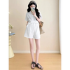 Plus Size Women's Summer Casual Short-Sleeve Relaxed Fit Two-Piece Set Fits 331 lb