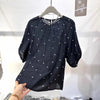 Plus Size Women's Summer Elegant New-Style Casual Printed Chiffon Short-Sleeve Relaxed Fit Blouse Fits 331 lb
