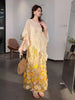 Plus Size Embroidered Chiffon Two-Piece Set Fits 331 lb