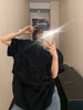 Plus Size Women's Summer Fashionable Lace Patchwork Short-Sleeve T-Shirt Fits 88-331 lb