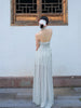 Polka Dot Roman Holiday French Halter Neck Dot Long Dress