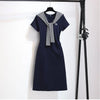 Plus Size Women's Elegant New-Style Short-Sleeve Dress Fits 331 lb