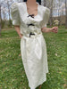 Chinese Style Set with Frog Buttons New Texture White Elegant Retro Dress Not Restocked After Sold Out