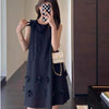 Plus Size Women's Summer French-Style New-Style Sleeveless Dress Fits 331 lb
