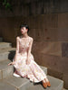 Spring Flower Language Skirt - Dawn French Chiffon Powder Slim Waist Gentle Halter Strap Dress