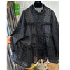 Plus Size Women's New-Style Pleated Chiffon Shirt Fits 331 lb
