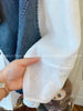 Plus Size Women's Casual Design Denim Short-Sleeve Relaxed Fit Two-Piece Set Fits 331 lb