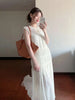 Plus Size Women's Elegant Casual Pleated Relaxed Fit Dress Fits 331 lb