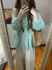 Plus Size Women's French-Style New-Style Long-Sleeve Puff-Sleeve Relaxed Fit Shirt Fits 331 lb