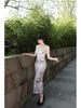 Yan Ya Qing Gui Skirt Classical Romantic Zen Floral Retro Slim Chinese Style Halter Dress