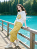 Plus Size Casual Short-Sleeve Two-Piece Set Fits 331 lb