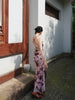 Gu Ya Fen Gui Skirt Oil Painting Manor Rose Floral New Chinese Style Backless Mermaid Maxi Dress