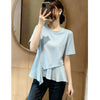 Plus Size Women's Chiffon Short-Sleeve Relaxed Fit T-Shirt