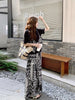 Plus Size Women's New-Style Printed Two-Piece Set Fits 331 lb