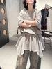 Plus Size Summer Fashionable New-Style Casual Patchwork Short-Sleeve Relaxed Fit T-Shirt Fits 331 lb