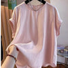 Plus Size Women's New-Style Short-Sleeve Relaxed Fit T-Shirt Fits 331 lb