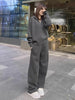 Plus Size Women's Autumn Winter Casual Relaxed Fit Two-Piece Set Fits 88-331 lb