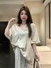 Plus Size Women's Summer Casual Short-Sleeve Relaxed Fit Two-Piece Set Fits 331 lb