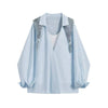 Plus Size Women's Elegant Design Patchwork Shirt Fits 331 lb