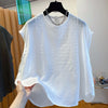 Plus Size Women's Summer Casual Sleeveless Relaxed Fit Shirt Fits 331 lb