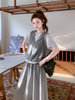 Plus Size Women's Summer Casual Design Short-Sleeve Two-Piece Set Fits 265 lb