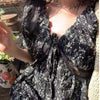 Plus Size Women's Summer Floral Puff-Sleeve Dress Fits 331 lb