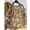Plus Size Women's Summer New-Style Casual Floral Short-Sleeve Relaxed Fit Shirt Fits 99-331 lb