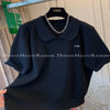 Plus Size Women's Summer French-Style Knitted Short-Sleeve Relaxed Fit Sweater Fits 331 lb