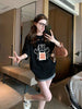 Plus Size Women's Summer Embroidered Printed Short-Sleeve Relaxed Fit T-Shirt Fits 331 lb