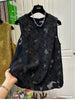 Plus Size Women's Summer Casual Embroidered Sleeveless Relaxed Fit Shirt Fits 331 lb