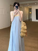 Plus Size Women's Summer French-Style Elegant Floral Chiffon Camisole Dress Fits 331 lb