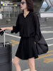 Plus Size Women's Summer Elegant Long-Sleeve Two-Piece Set Fits 331 lb