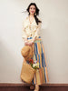 Chiang Mai Limited Thailand Randç©¿æ­Vacation Color Striped Retro Skirt