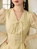 Cheese Petit Cake Lace French Lightweight Resort Style Print Long Sleeve