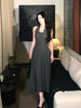 Chic Era Double Collar Waist-Cinching Sophisticated Minimalist Elegant Dress
