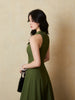 Scarlett Double Collar Waist-Tie Suit Elegant Simple Dress
